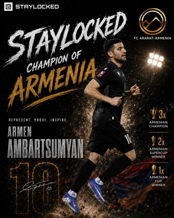 Armen Ambartsumyan wearing StayLocked grip socks