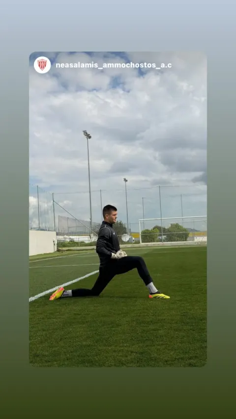 Denys Vakulyk wearing StayLocked grip socks